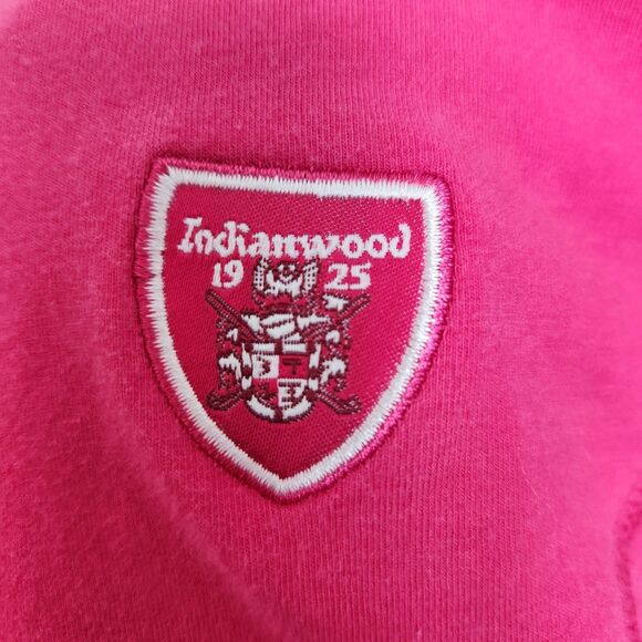 Kate Lord VTG Barbiecore Pink Long Sleeve Top-Crested-Mock Turtle-Y2K Preppy L - Picture 4 of 10